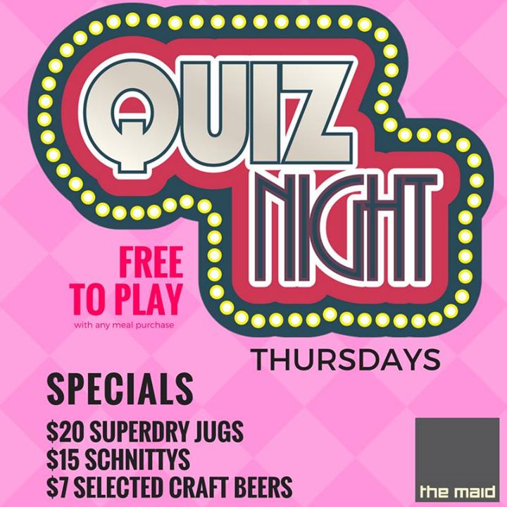Thursday Quiz Night