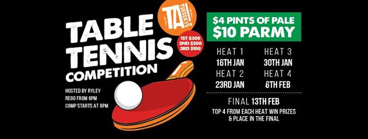 TA Tuesday - Table Tennis Comp