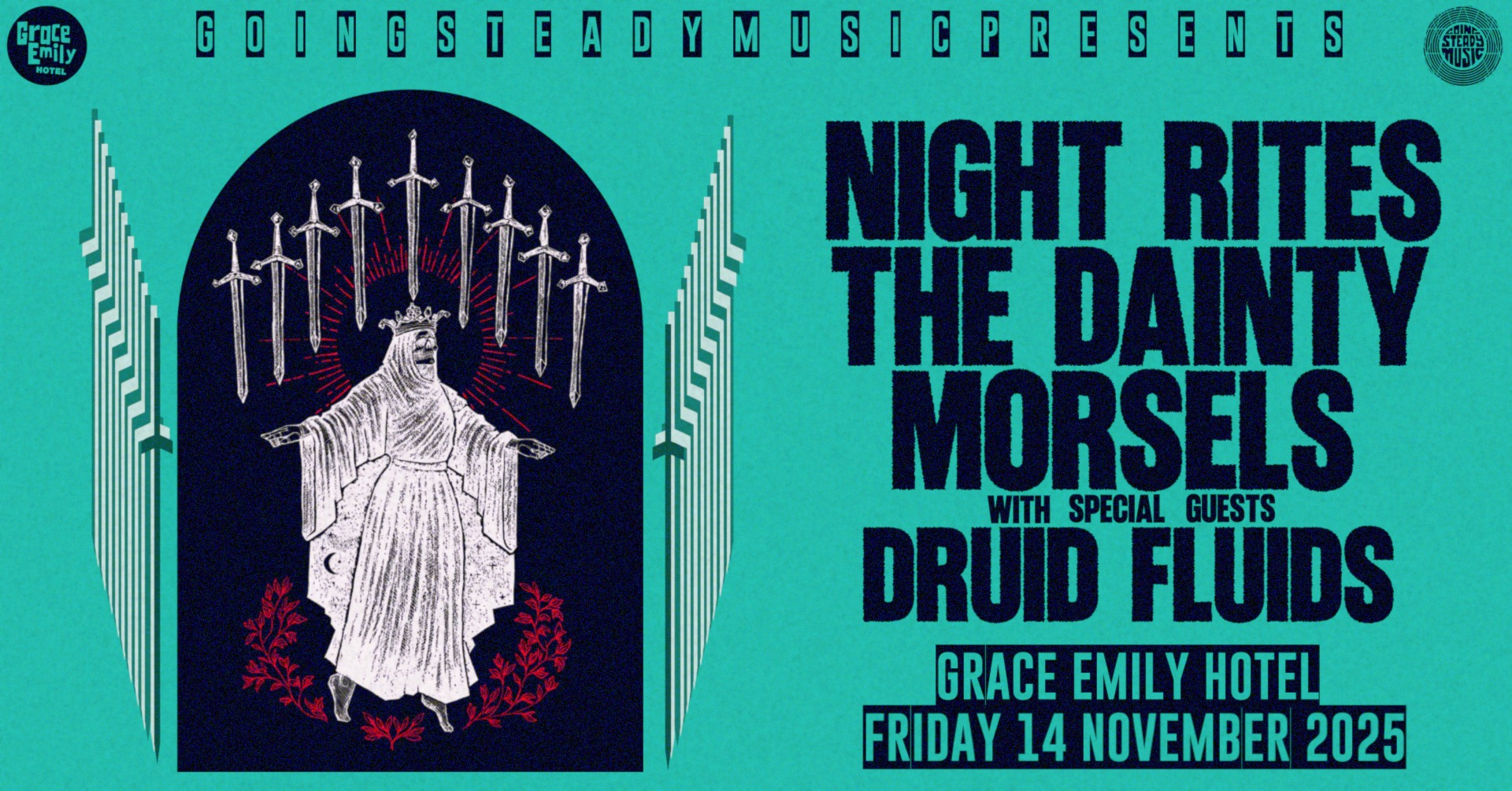 Night Rites - NINE OF SWORDS - Release Party with The Dainty Morsels and Druid Fluids
